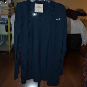 Basics: Navy Blue Fringe Cardigan